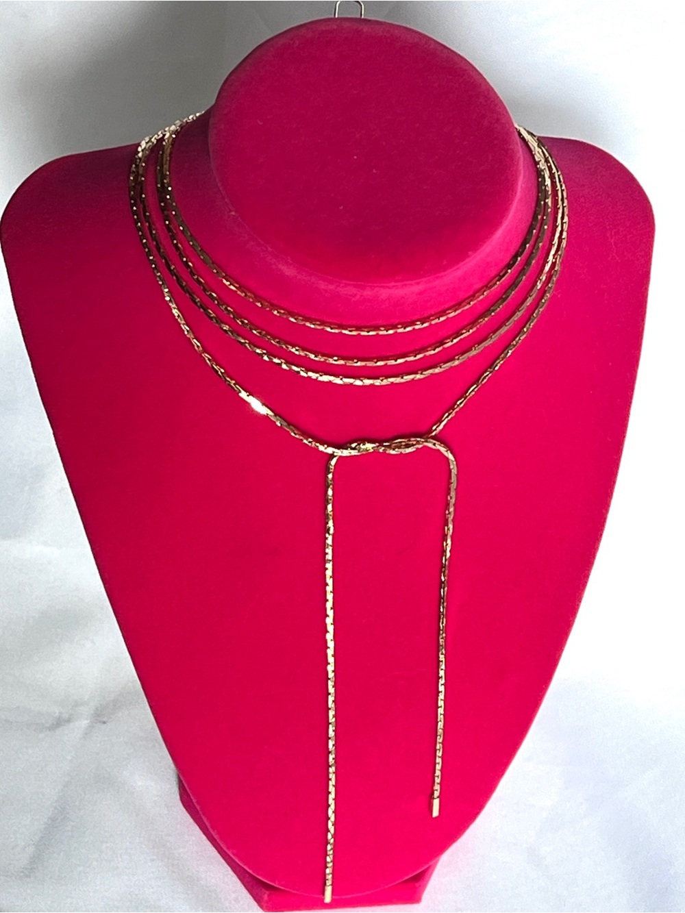 Multilayer Chains Goldplated  Choker Necklace 1 Long Open Chain Versatile Looks